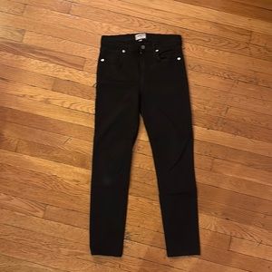 AGOLDE black skinny crop jeans